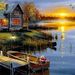 Load image into Gallery viewer, Autumn At the Lake Jigsaw Puzzle Australia
