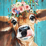 Load image into Gallery viewer, Calf With Flower Crown | Jigsaw Puzzle Australia
