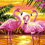 Load image into Gallery viewer, Flamingo In Sunset | Jigsaw Puzzle Australia
