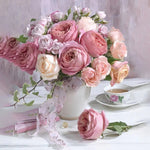 Load image into Gallery viewer, Peach Roses In A Vase | Jigsaw Puzzle Australia
