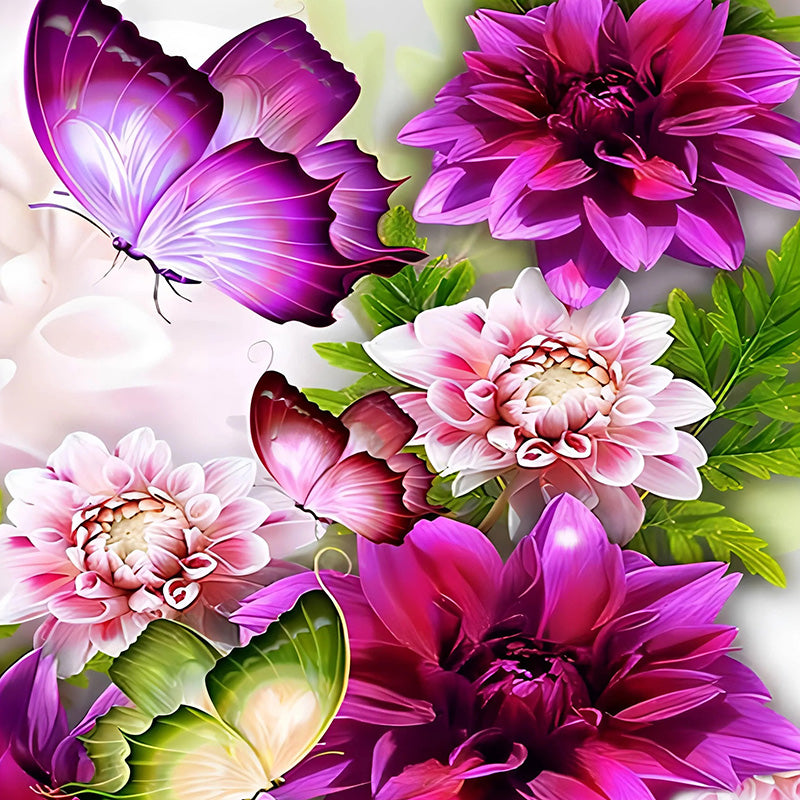 Purple Flowers Butterfly | Jigsaw Puzzle Australia