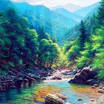 Load image into Gallery viewer, The Mountain And Trees | Jigsaw Puzzle Australia
