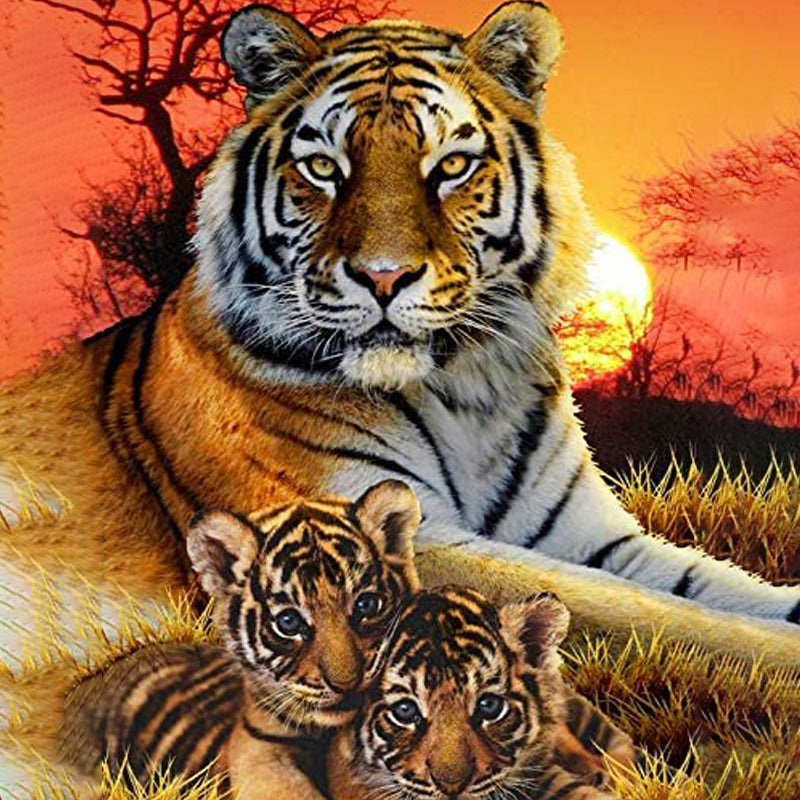 Tiger With Cubs | Jigsaw Puzzle Australia