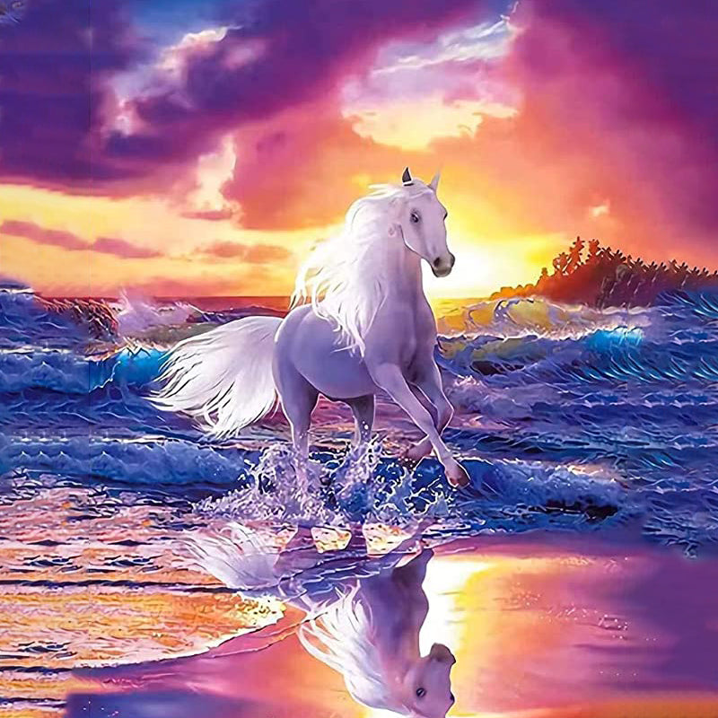 White Horse On Beach | Jigsaw Puzzle Australia